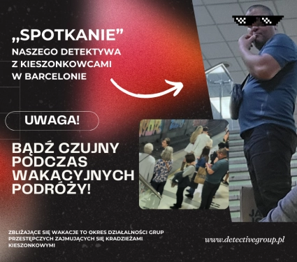 ,,Spotkanie” naszego detektywa z kieszonkowcami z Barcelonie